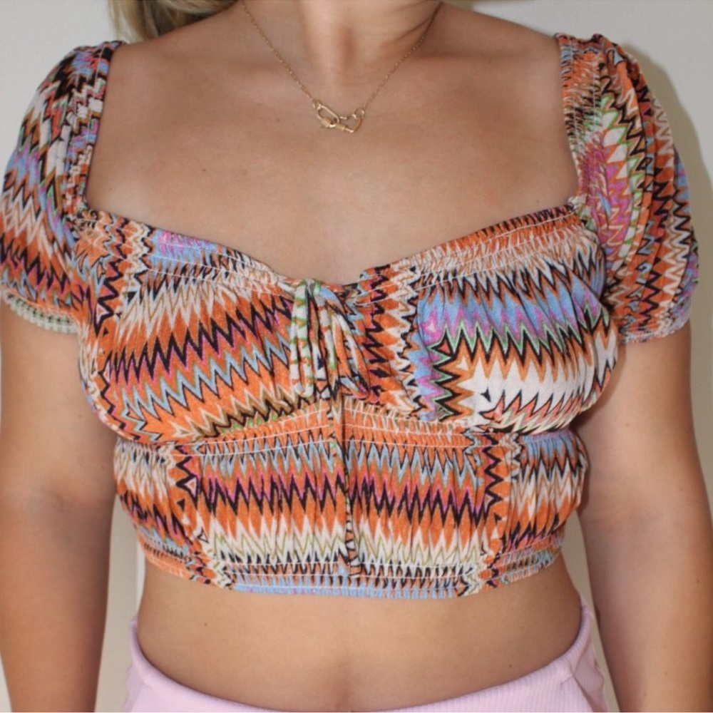 Urban Outfitters Aztec Crop Top
